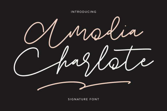 Amodia Charlote: A Delicate Script Font for Campaign Headlines