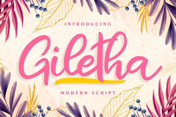 Giletha: A Brushed Handwritten Font for Calm, Clear Editorial Moments