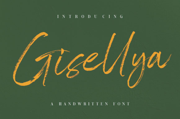 Gisellya: A Brushed Handwritten Font for Editorial Warmth
