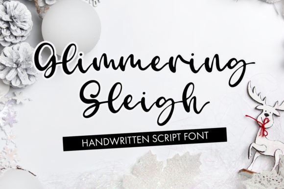 Glimmering Sleigh: A Handwritten Font That Feels Like a First Draft Come to Life