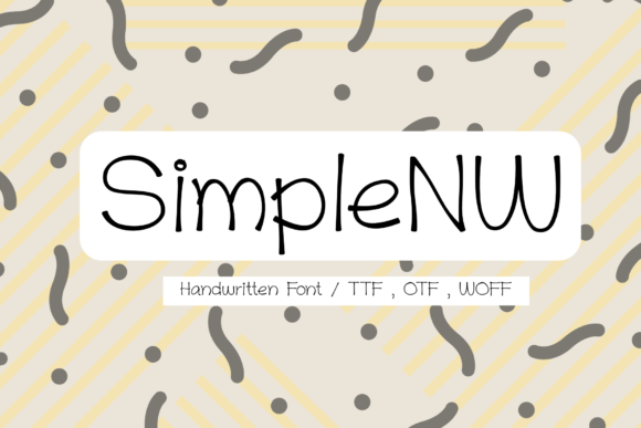 SimpleNW: A Delicate Handwritten Font for Warm Digital Branding