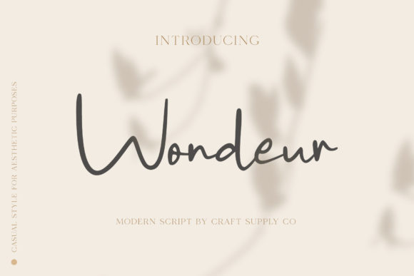 Wondeur: A Sweet, Delicate Handwritten Font for Thoughtful Branding